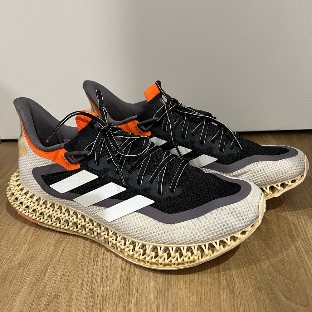Adidas 4D FWD 2 Carbon Cloud White orange Men's Running Shoes Boost GX9250